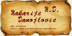Makarije Danojlović vizit kartica